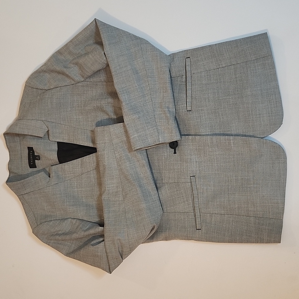 Talbots Gray Blazer With Structured Shoulders And… - image 4
